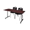 Kobe Rectangle Training Table, 72" W, 29" H, Laminate Top, Mahogany MKTRCT7230MH47BK - alternate 1
